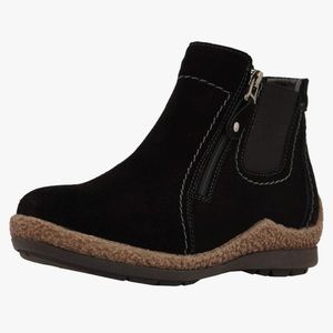 Propet Womens Doretta Booties Zip Black Size 9.5 Wide 2E extra wide X WFV015S